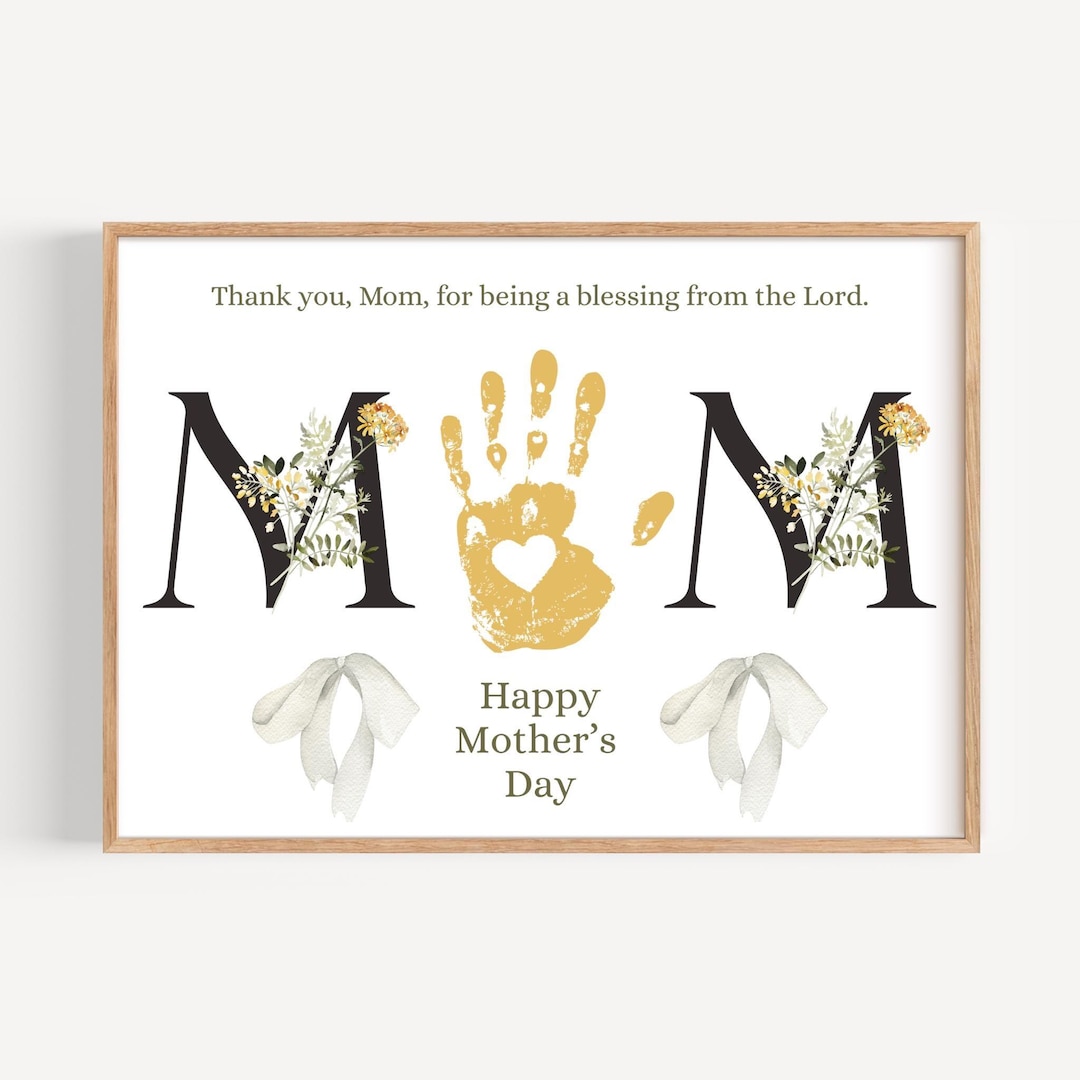 Mom Handprint Craft Mother's Day Sunday School Craft Handprint Art ...