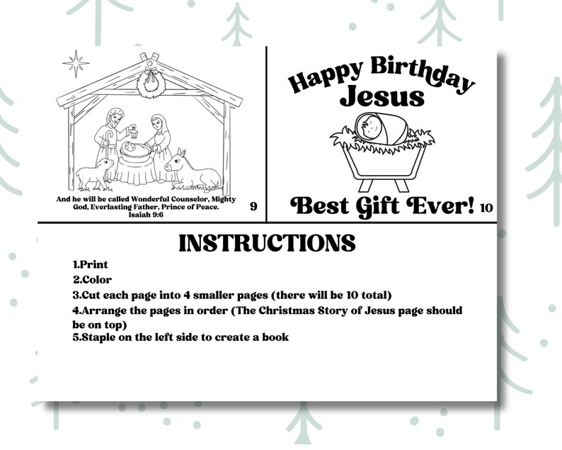 Nativity Scene Craft Coloring Page Christmas Sunday School Craft ...