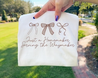 Christian Homemaker Gift Stay at Home Mom Shirt Christian Mom Gift Homesteader Shirt Daughter Gift Wife Christian Tshirt Homeschool Mom