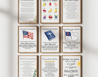 Christian Homeschool Decor Room Homeschool Poster Sign Homeschool Mom Fruit of the Spirit Charlotte Mason Classical Conversations Church