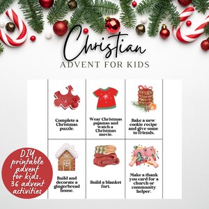 Christian Advent Calendar Printable for Kids Advent Calendar Diy Advent ...