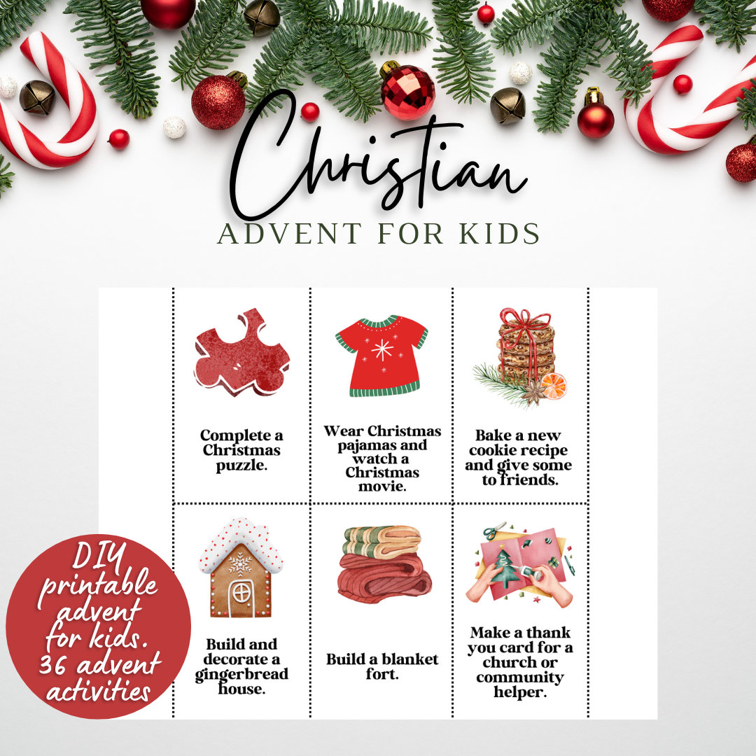 Christian Advent Calendar Printable for Kids Advent Calendar - Etsy