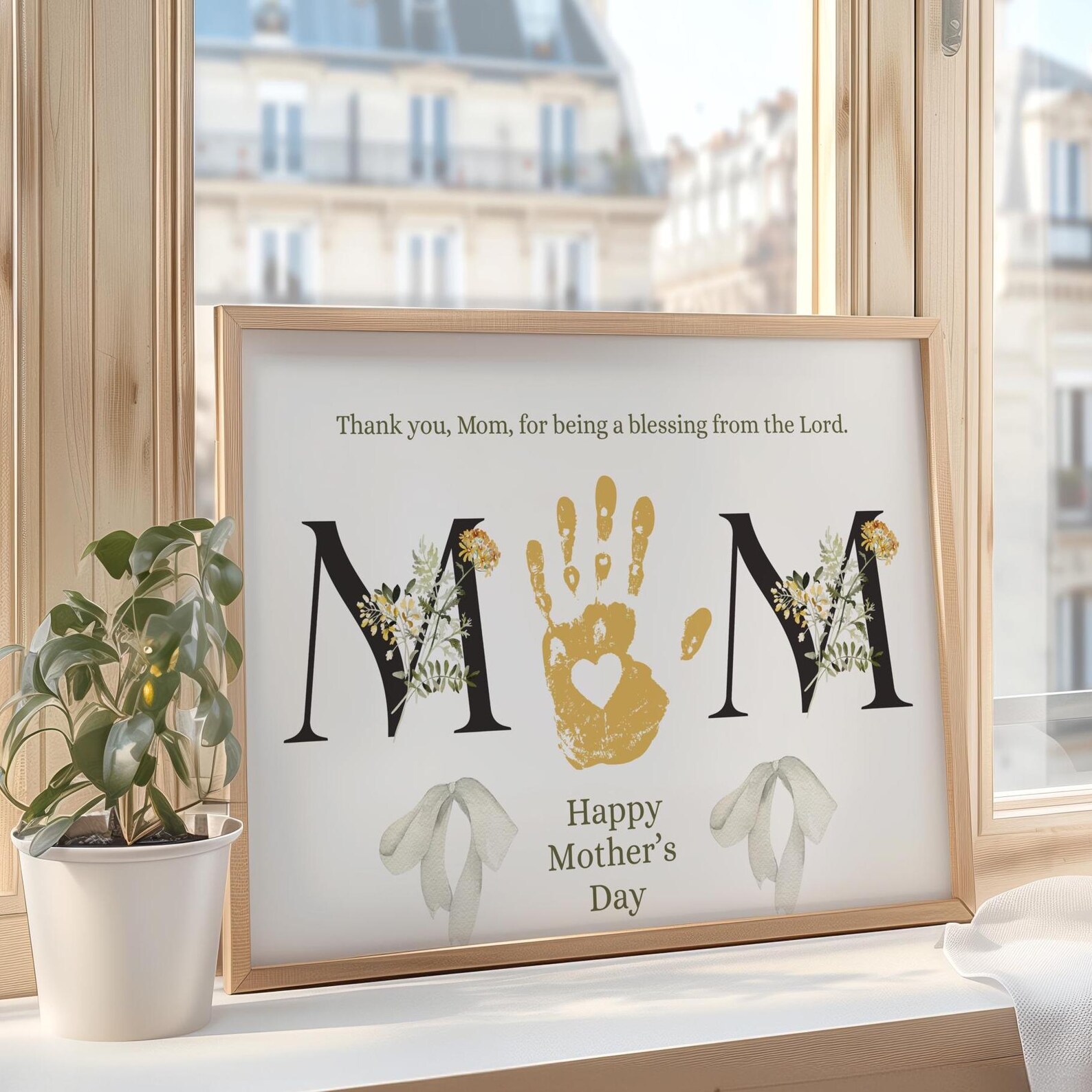 Mother's Day Sunday School Craft Handprint Art Mother's Day Keepsake ...