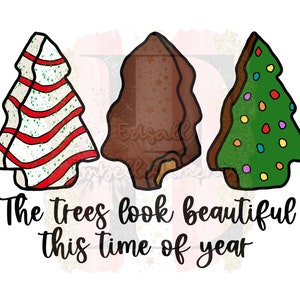 De bomen zien er prachtig uit deze tijd van het jaar Kerstboomtaarten Reese Pindakaasboom Kerstsublimatieontwerp