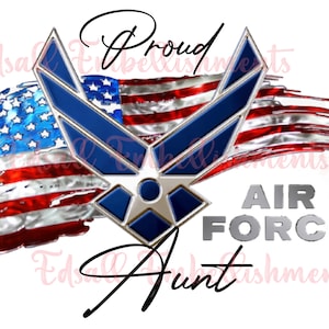 Stolze Air Force Tante Tattered Flagge Militär Sublimation Design