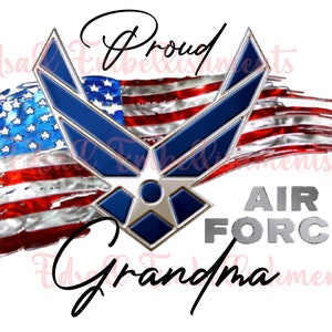 Proud Air Force Grandma Military Sublimation Design