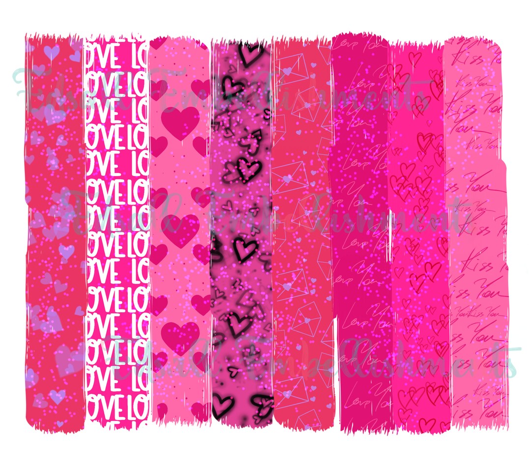 Valentine’s Day Pink Brush Strokes Background Sublimation Design - Etsy