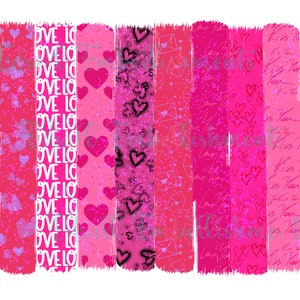 Valentine’s Day Pink Brush Strokes Background Sublimation Design