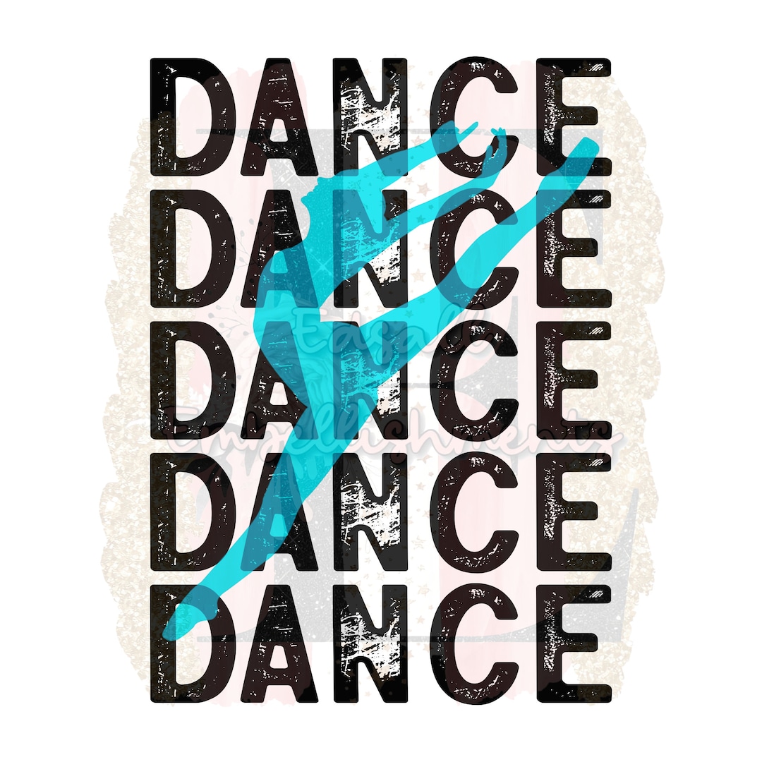 Dance Blue Dancer Silhouette Ballerina Jazz Hip Hop Sublimation Design ...