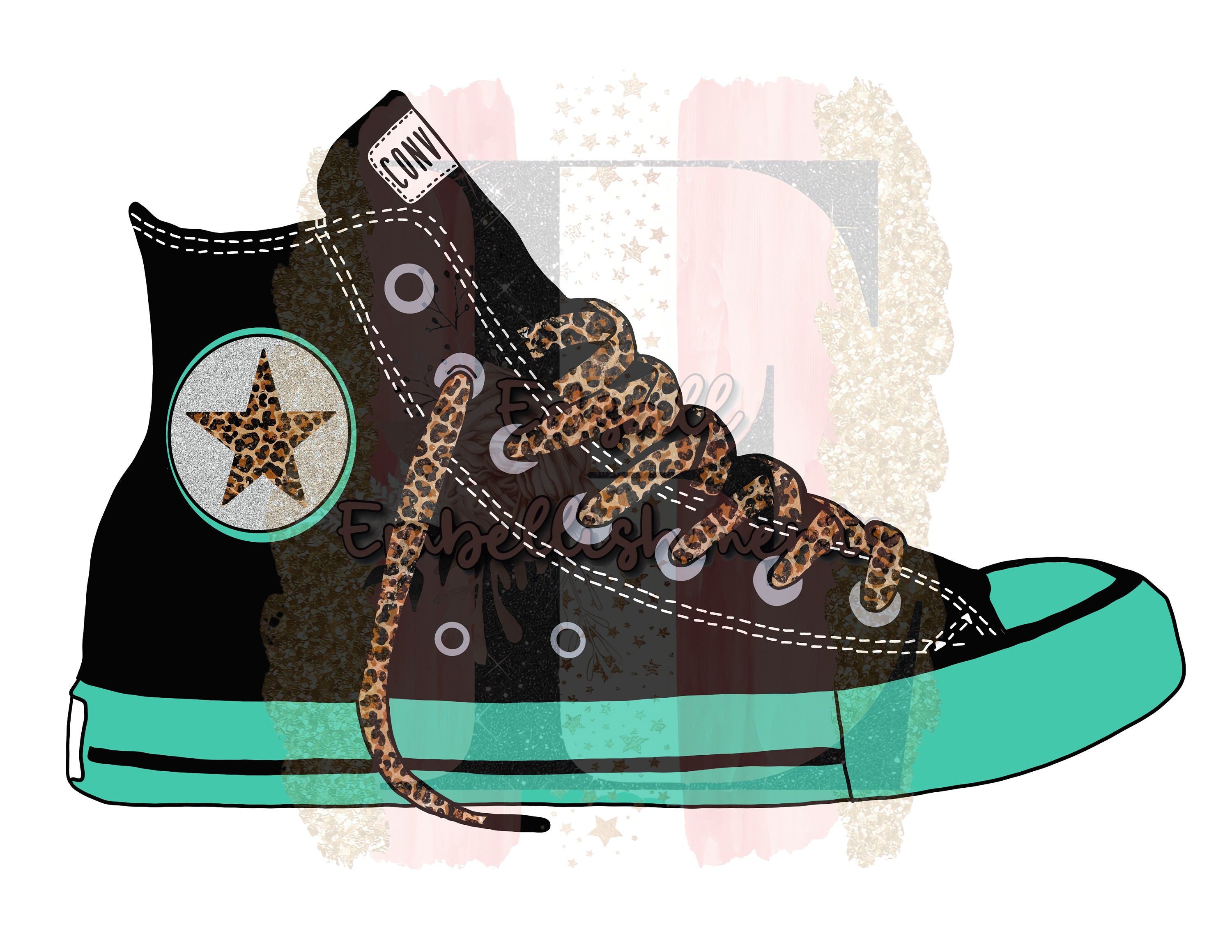 Converse Leopard Print - Etsy Converse Leopard Print - Etsy
