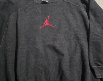 Vintage Nike Air Jumpman Michael Jordan 1996 Pullover XL – Black Red Retro Logo Sweatshirt 90s Streetwear