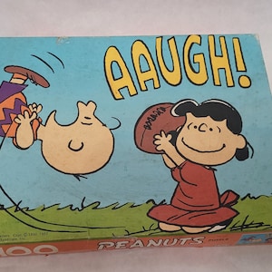 Vintage 1970s Snoopy and Friends Peanuts Charlie Brown Lucy Football Puzzle Complete