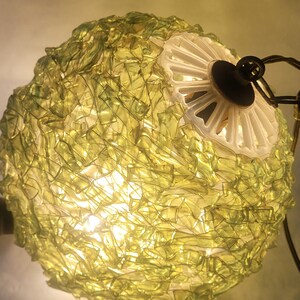 Vintage Spaghetti Lucite Plastic Swag Hanging Lamp Light Retro Dk
