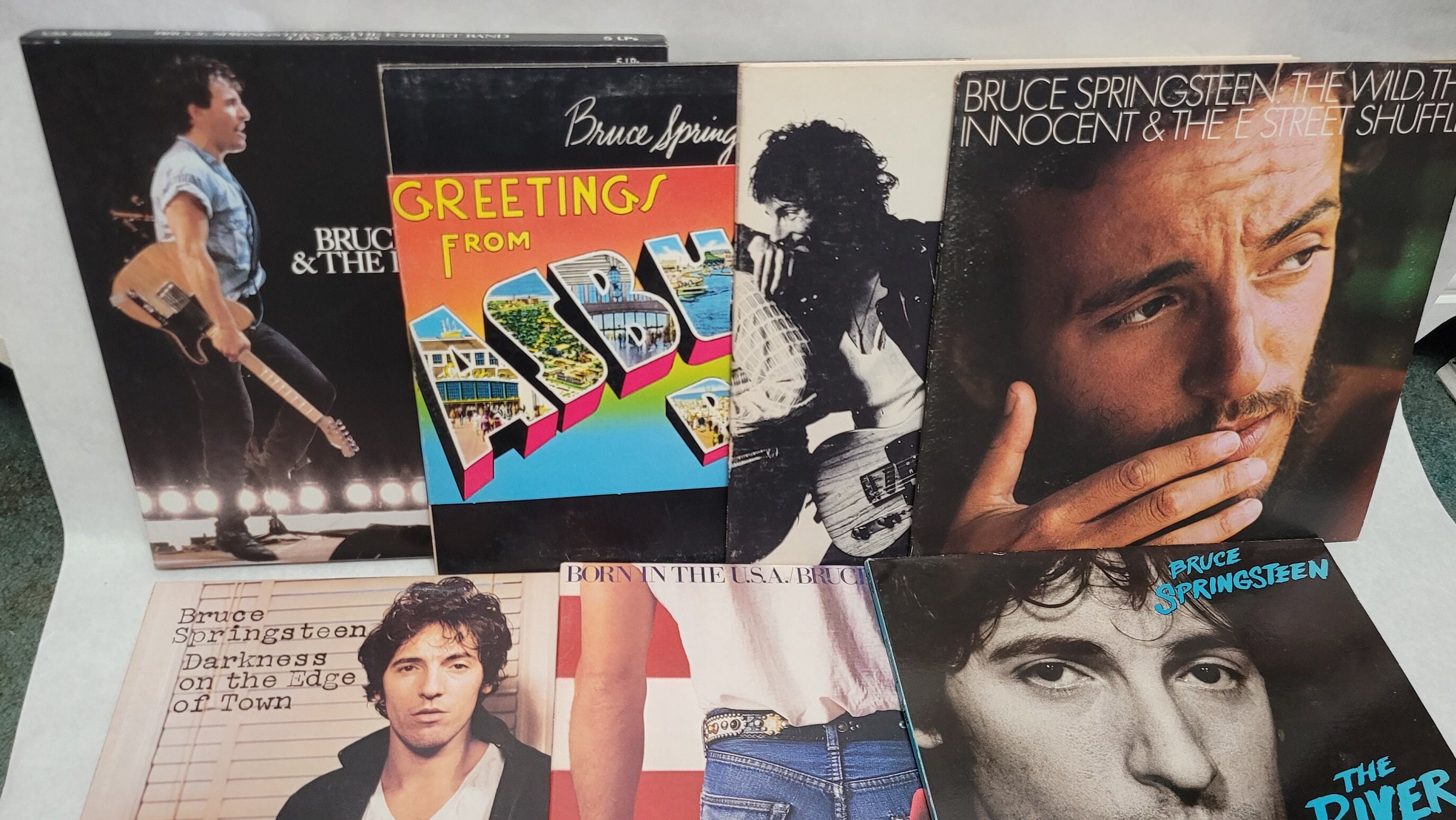 Vintage Bruce Spingsteen Lot of 7 Vinyls - Live 1975-85