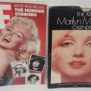 Vintage Pair Marilyn Monroe Calendar Book Magazines 1981 Oct Life / 1974 Monroe Calendar