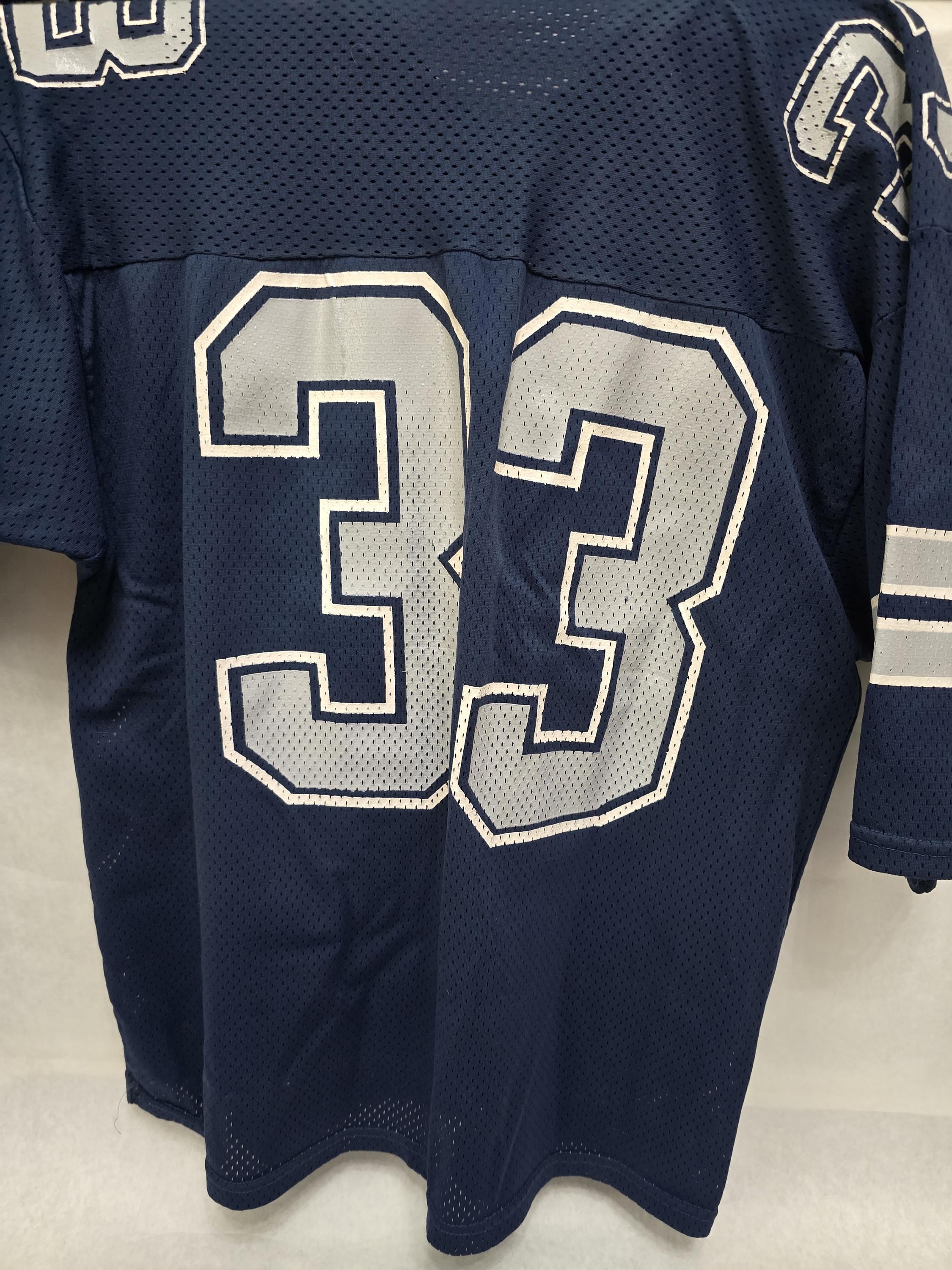 Vintage 90's Authentic Sand Knit NFL Dallas Cowboys Jersey Size XL #33 Tony Dorsett