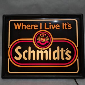 Schmidt Lighted Beer Sign - Etsy