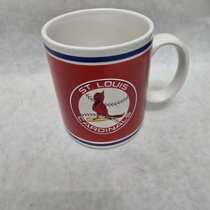 Vintage Rare St Louis Cardinals Retro Logo Team Mug Stein 90s Style Team Logo Double sided