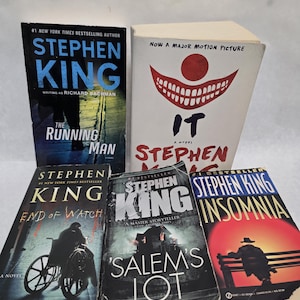 Vintage Stephen King Paperback lot of IT Salems Lot End of Watch Insomnia The Running Man