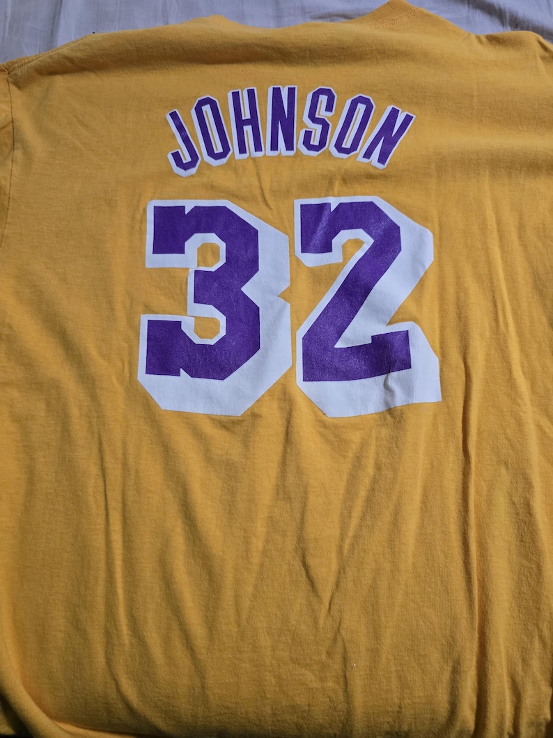 Vintage Hardwood Classics Los Angeles Lakers Magic Johnson Yellow ...