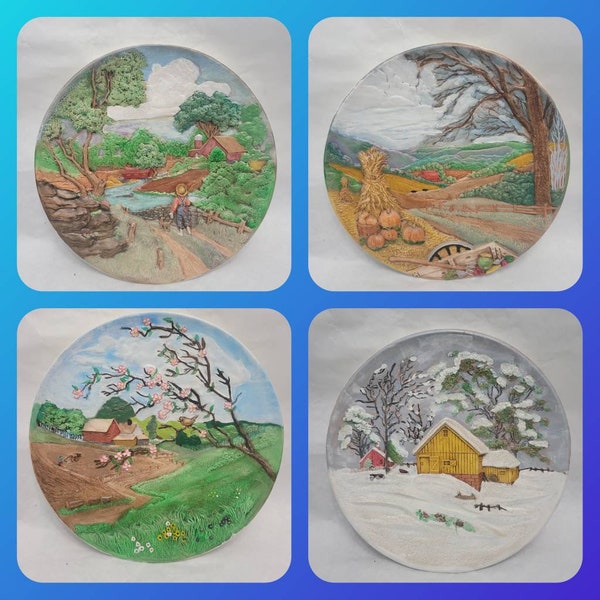 Ceramic Plate Set - Etsy
