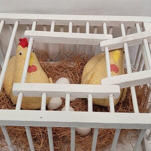 Vintage Handmade Chicken Spring Coup Home Decor Chicken Easter Table Decor Toy Chicken Decoration Easter Spring Decor Farmhouse Decoration