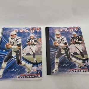 Vintage Throwback New England Patriots Tom Brady Stationary Notebook Set Super Bowl Champion Rare