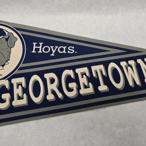 Vintage Antique Georgetown Hoyas University Felt Pennant Historic Colleges 70s Wall Decor Rare