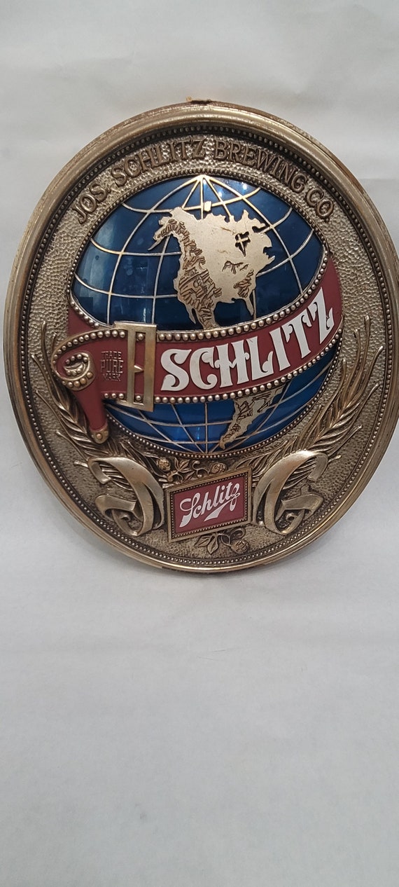 Vintage Schlitz Beer Plastic 3D Globe Wall Hanging Sign Barware Breweriana  Collectible - Etsy