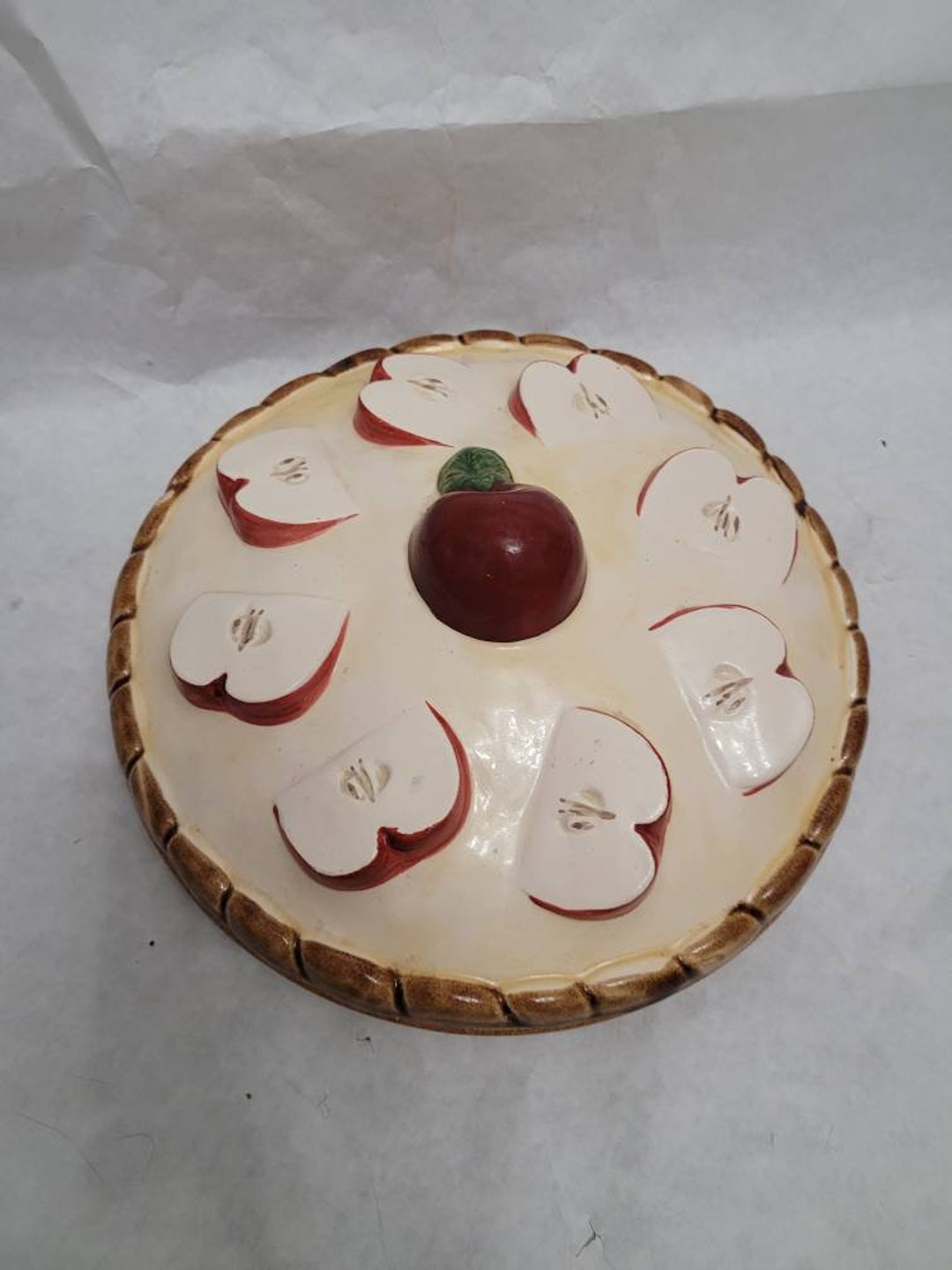 Vintage Over and Back Inc Portugal Apple Pie Covered Dish Etsy