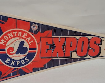 Vintage Wincraft Montreal Expos Pennant 30 x 12 MLB Baseball 1980s 90s Throwback Retro Sports Memorabilia