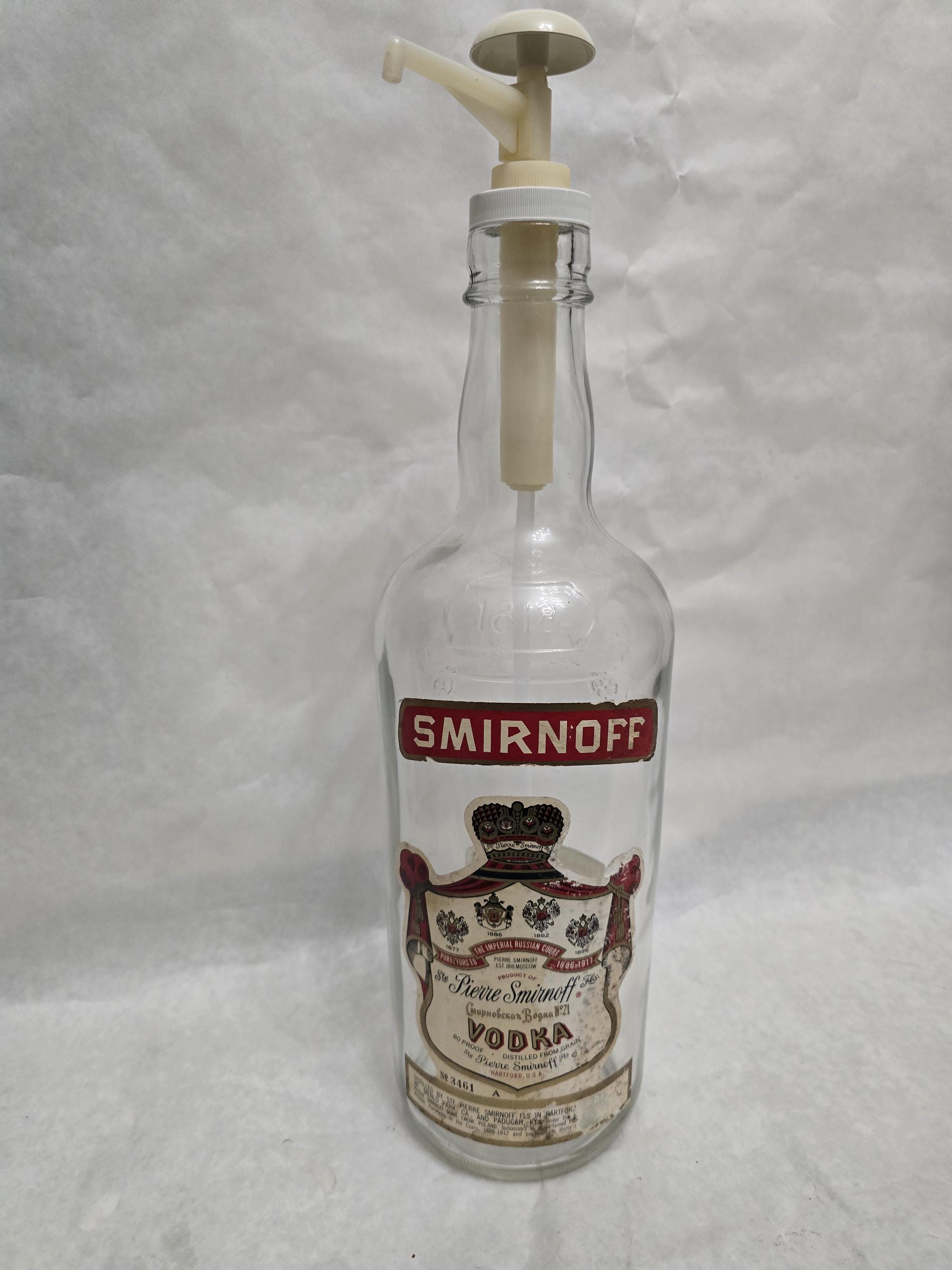 Vintage Large Smirnoff Vodka Glass 1 Gallon Bottle 80 Proof Pierre