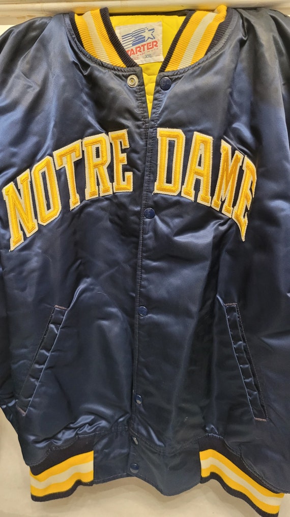 Vintage Starter Jacket Notre Dame Fighting Irish … - image 1