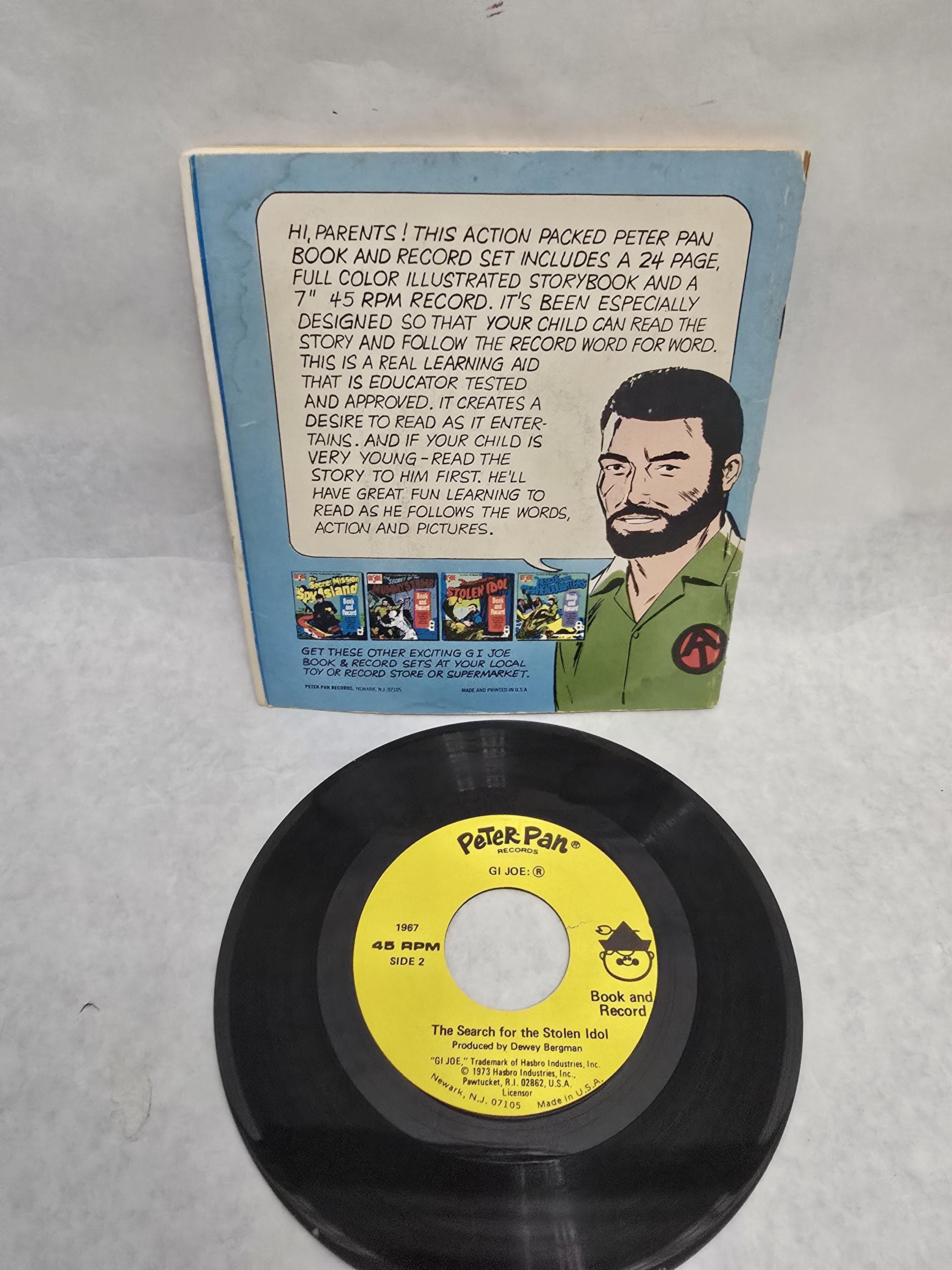 Vintage 1973 G I Joe Book and Record the Search for the Stolen