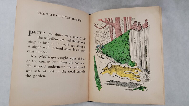 Antique Vintage Peter Rabbit Goes A-visiting First Edition 1921 Classic ...
