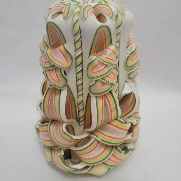 Hand Carved Candle Etsy