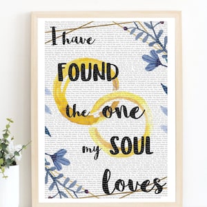 Bible Wedding Gift | Song of Songs | Christian Engagement Gift | Bible Verse Wedding | micrography | Engagement Present | Christian Gift