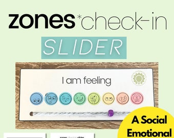 Zones Check-In Slider Tool | Social Emotional Learning (Digital Download)