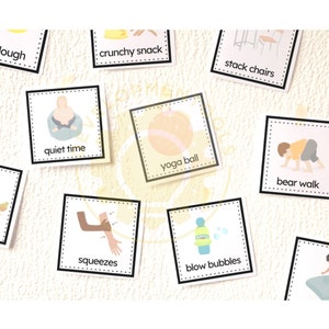 Direct downloaden | Zintuiglijk dieet | Set van 84 | Visuele hulp-PEC's | OT | SLP | Digitaal | Handicap | Visueel schema | Routinematig montessori