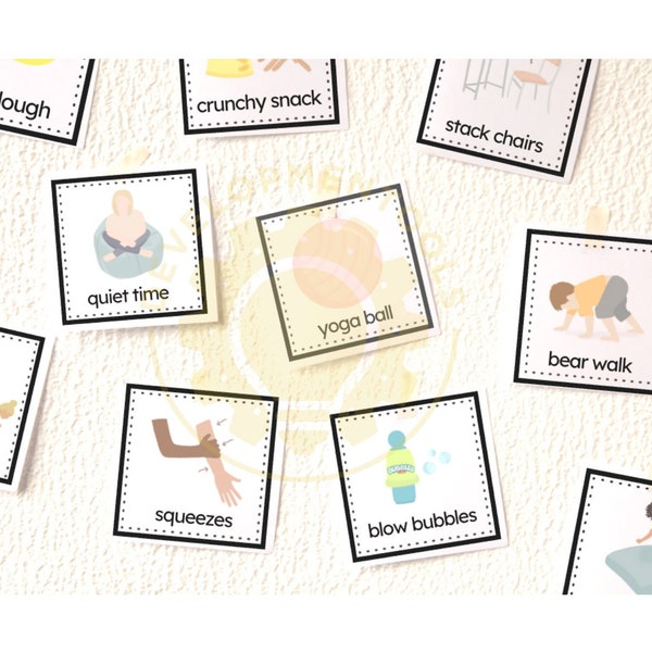 Instant Download | Sensory Diet | Set of 84 | Visual Aid PECs | OT | SLP | Digital | Disability | Visual Schedule | Routine Montessori