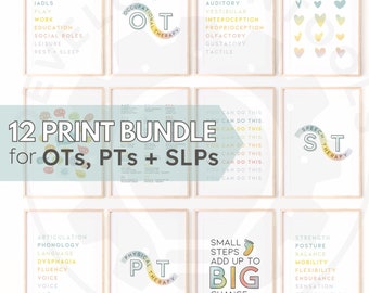 Therapy Office Decor Prints | OT PT SLP Art (Digital Download)