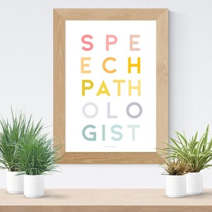 Instant Download | Speech Pathologist | Digital Download | Illustration | Speech Therapist Gift | New Grad | Therapy Student | Clinic Decor