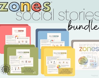 Zones of Regulation Social Stories Bundle | Emotional Learning (Digital Download)