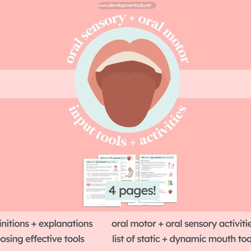 Occupational Therapy Oral Motor Oral Sensory Informational Etsy