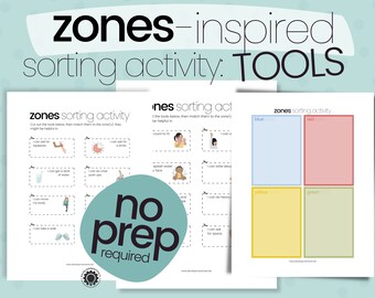 No-Prep Zones Sorting: Coping Tools, Inspired by Zones of Self Regulation