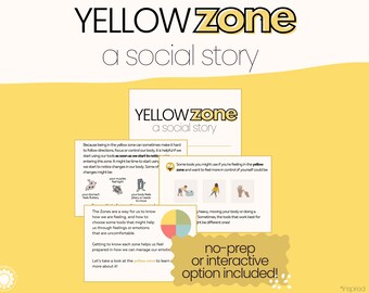 Yellow Zone Social Story | Feelings & Self Regulation (Digital Download)