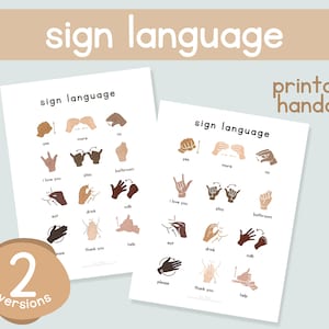 Simple Sign Language | 12 Signs for Early Intervention + More | Occupational Therapy | Pediatric Therapy | Digital Download | Classroom