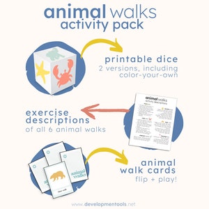 Animal Walks Packet | Motor Planning, Brain Breaks, Coordination | Occupational Therapy | Physical Therapy | Gross Motor Play | Special Ed