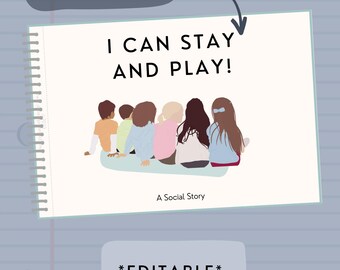 I Can Stay and Play! |Social Story | Elopement | Pediatric Therapy | Occupational Therapy | Digital Download