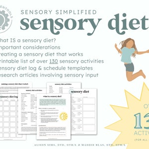 Sensory Diet Resource Packet | Occupational Therapy | Special Education | Early Intervention | Autism | ADHD | Digital Download